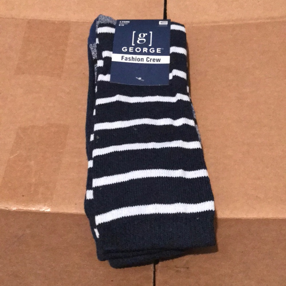 George Fashion Crew 3 pairs Men’s Lg 6-12